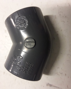 Winkel 45° PVC 20mm 2x Klebemuffe ND16